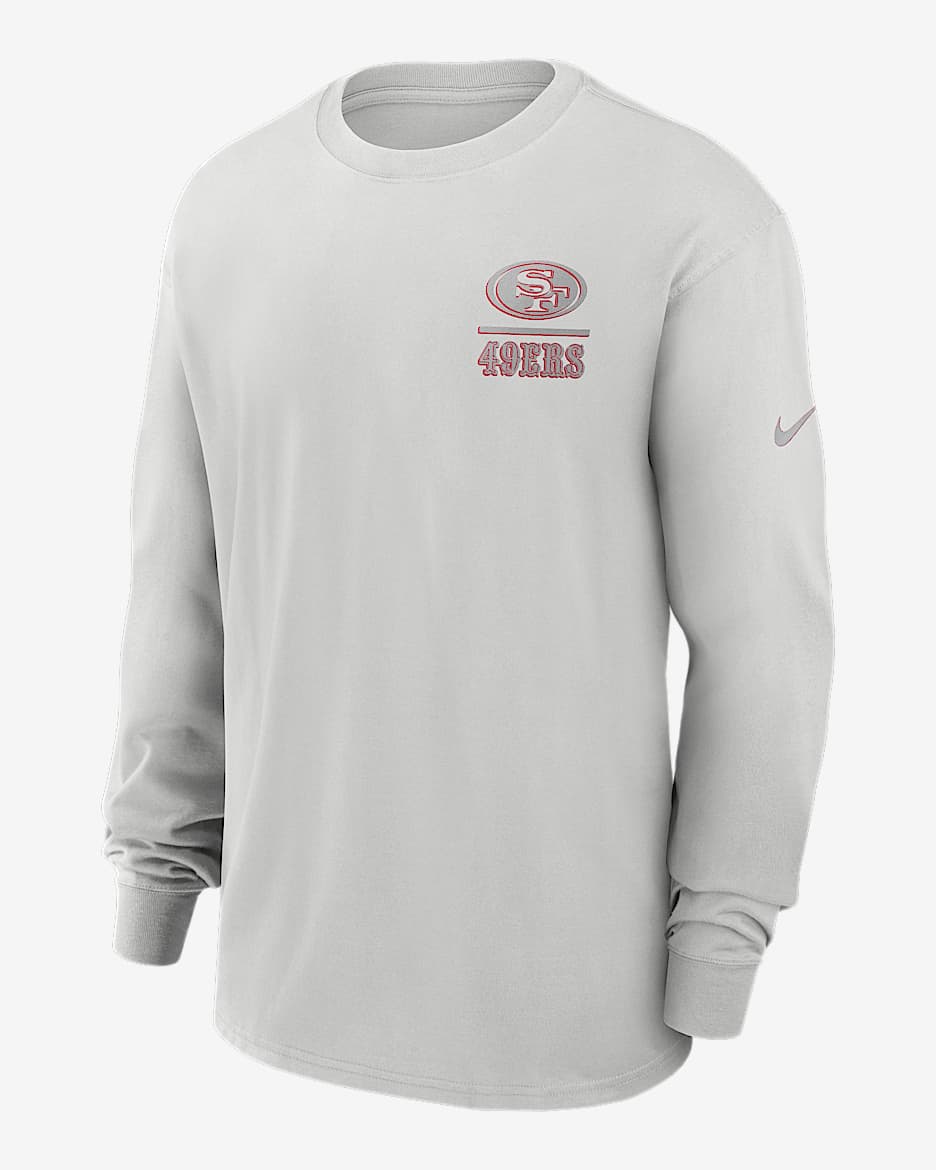 未開封MISSION DIST. FOOTBALL TEE (WHITE) San Francisco 49ers Nike NFL On Field Long Sleeve Shirt